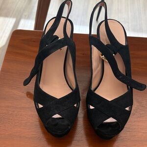 Stuart Weitzman Black Suede wedges
